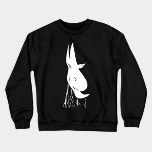 Girl's face and a fox optical illusion Crewneck Sweatshirt